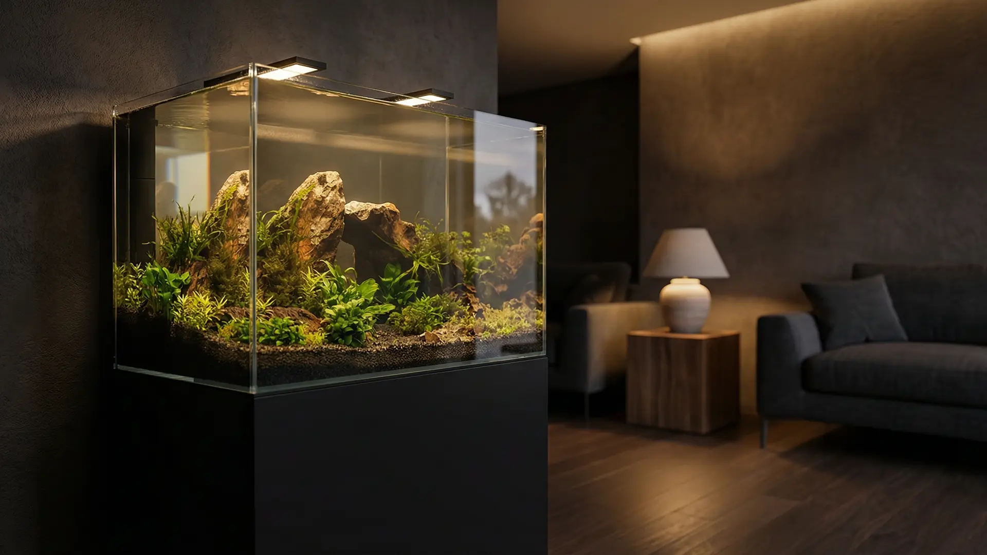 Me My Tank 70 Liter Aquascape Aquarium aus klarem Glas mit modernem Design