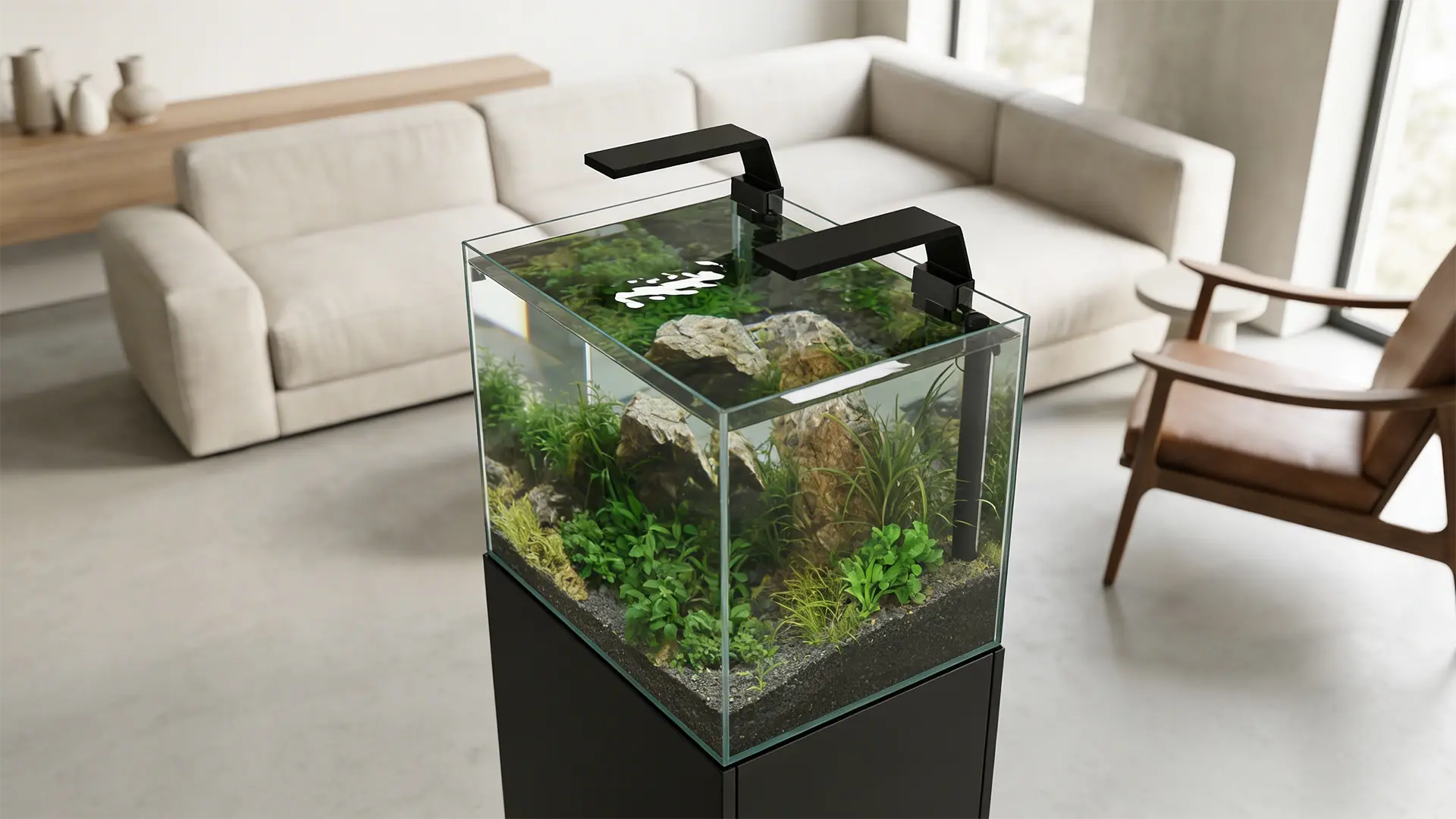 Edgeless Aquarium aus hochwertigem Glas mit klaren Kanten im Me My Tank 70 Liter