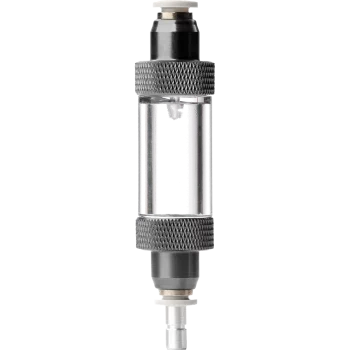 Me CO2 Counter Quick – Präziser Blasenzähler aus klarem Material mit integriertem Rückschlagventil.