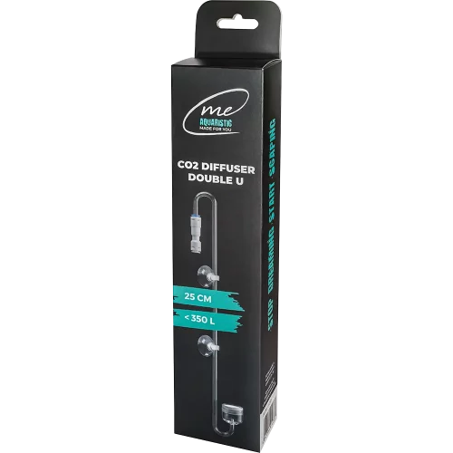 Me CO2 Diffuser Double U (25 cm) – Kombination aus Diffusor, Blasenzähler und Rückschlagventil aus Acryl.