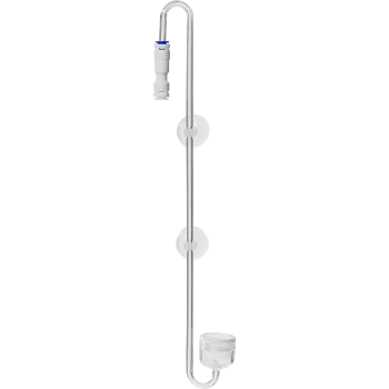 Maximale Reichweite für Beckenhöhen von 40-50 cm: Der lange Double U bringt CO2 tief in das Aquarium.