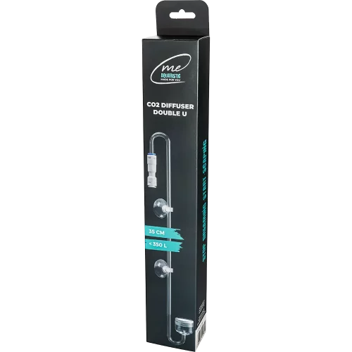 Me CO2 Diffuser Double U 35 cm – Die XL-Lösung für tiefe Aquascapes mit integriertem Blasenzähler.