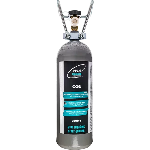Me CO2 Mehrweg-Flasche 2000g – Kraftvoller 2 kg CO2-Vorrat aus Qualitätsstahl für große Aquarien.