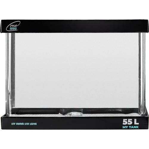 Me My Tank 55 L Scaper Becken von me Aquaristic mit kantenloser Panorama-Frontscheibe für meisterhafte Tiefenwirkung.