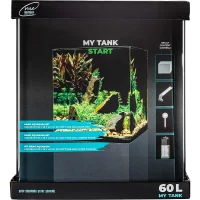 60 Liter Komplett-Aquarium inklusive Me Nano Clear 60 Eckfilter und smarter App-Steuerung.