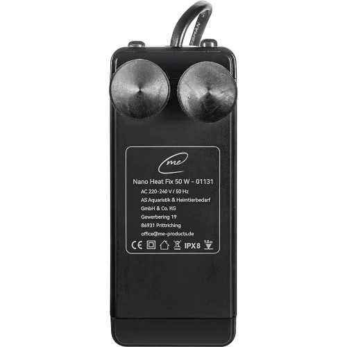 Auf 25 Grad voreingestellter Me Nano Heat FIX 50W Heizer für optimales Klima in Nano-Aquarien.